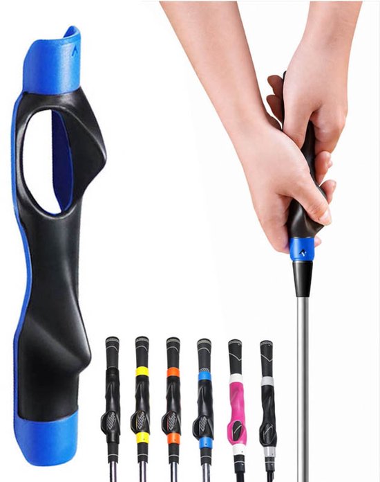 Golf Swing Training Tool - Grip Trainer - Golftrainingsmateriaal Voor Handpositie Correctie En Spiergeheugen Ontwikkeling - Golf Accessoire Voor Oefening En Training - Blauw van Merkloos