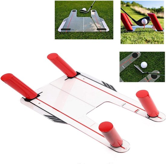 Golf Swing Trainingshulpmiddel met Acryl Basis en 6 Pad Bars voor Verbetering van Golfvaardigheden en Swingtechniek