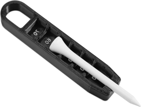 Golf Tee Hoogte Versteller met 6 Instellingen, Precisie Golf Tee voor Consistente Slagen en Optimale Prestaties (Zwart, Wit)