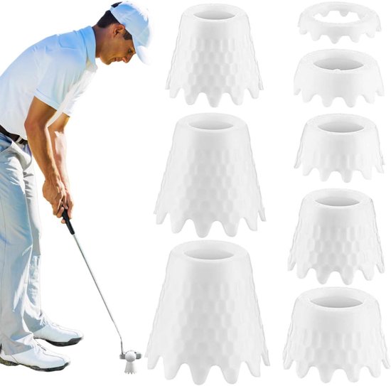 Golf Tee Houder - Bal T-shirts - Golf Training - Onbreekbaar TPU Materiaal - 5 cm Hoogte - Wit