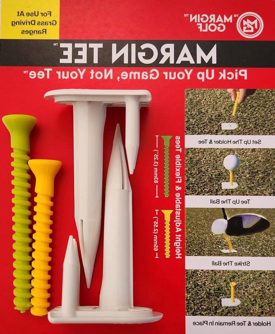 Golf Tee Houder - Flexibele Tee Oefen Tee - Golf Oefenen - Blijft op zijn plaats
