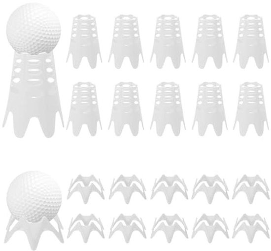 Golf Tees - 20 Stuks Kunststof Oefen Tees voor Binnen en Buiten, Inclusief 10 Hoge en 10 Lage Tees van Merkloos
