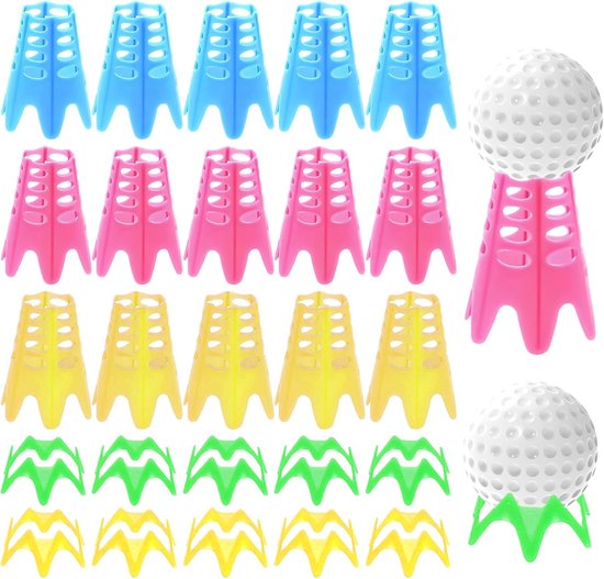 Golf Tees 30 Stuks - Kunststof Set - Duurzaam en Herbruikbaar - Ideaal voor Driving Range - ShopVlot