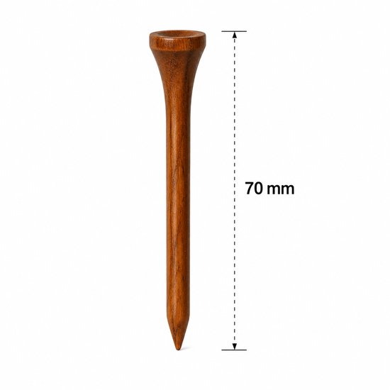 Golf Tees 70 mm – 50 stuks – 100% Premium Bamboe – Sterk & Duurzaam van GOLF