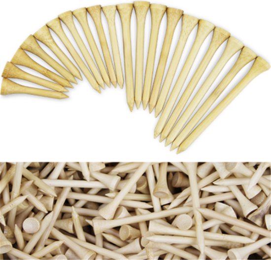 Golf Tees - 70mm- 100 stuks - Golf Bamboo Tees - Golf Accessoires - Golf Spullen van GOLF