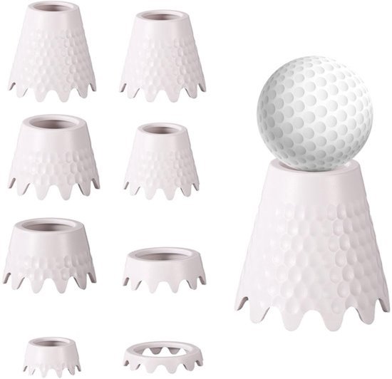Golf Tees 8 Stuks - ABS Materiaal - Indoor/Outdoor Training - Praktische Simulator Accessoires - Kegelvorm - Verstelbare Grootte 0,6-5,5 cm