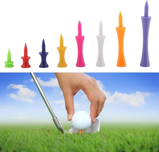 Golf Tees - Golf Accessoires - Golf Oefenen - Onbreekbaar Herbruikbaar - 125 Stuks - Meerkleurig