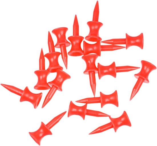 Golf Tees - Golf Accessoires - Golfen Oefenen - Dubbeldeks Ontwerp - 50 Stuks - Rood