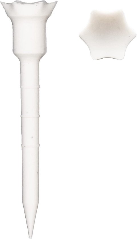 Golf Tees - Golf Accessoires - Langere Drives - Biologisch Afbreekbaar - 72MM - Wit