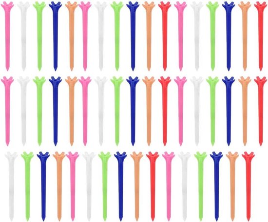 Golf Tees - Golfbalhouder - Sporttraining - Zero Drag Vijf Klauwen - 70mm - Kleurrijk