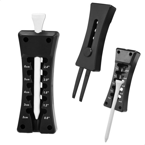 Golf Tees - golfbalmarker golf pitchvork golfaccessoires uitlijningsstick, golfballen golftees accessoires golf club geschenken voor golfers, 3-in-1 golf tees - 2 stuks van Orlimar