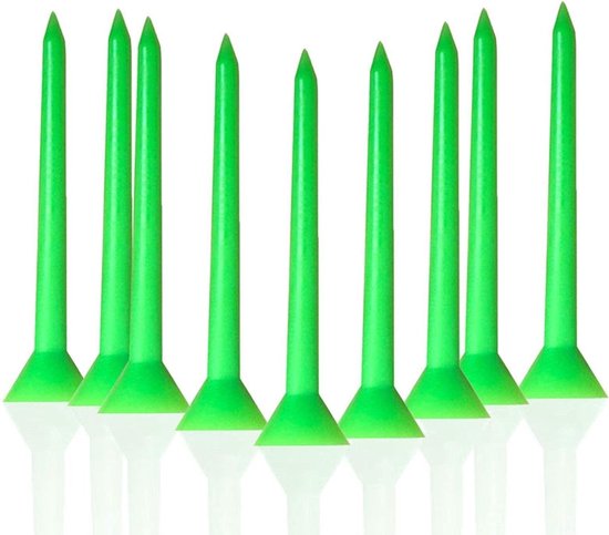 Golf Tees - Golfharingen Golf Accessoires - Golf Oefenen - Onbreekbaar Dubbellaags Ontwerp - 83mm 50 Stuks - Groen