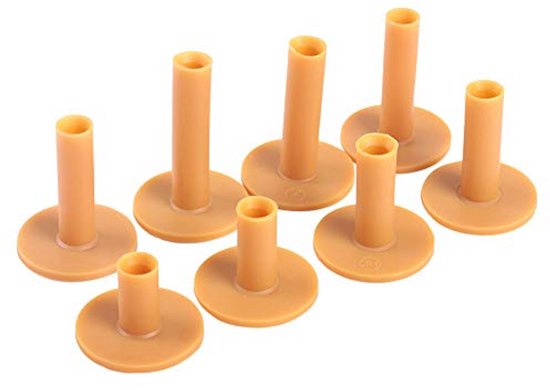Golf Tees Houder van Rubber - 8 Stuks met Diverse Maten voor Oefeningen