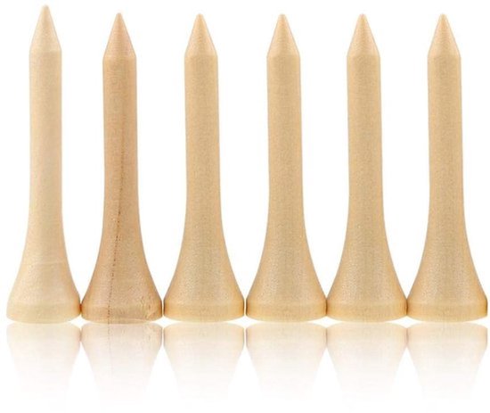 - Golf Tees - Houten Golf Tees - Herbruikbaar - 100 Stks - Golf Accessoires - Milieuvriendelijk - Geschikt voor Dames en Heren