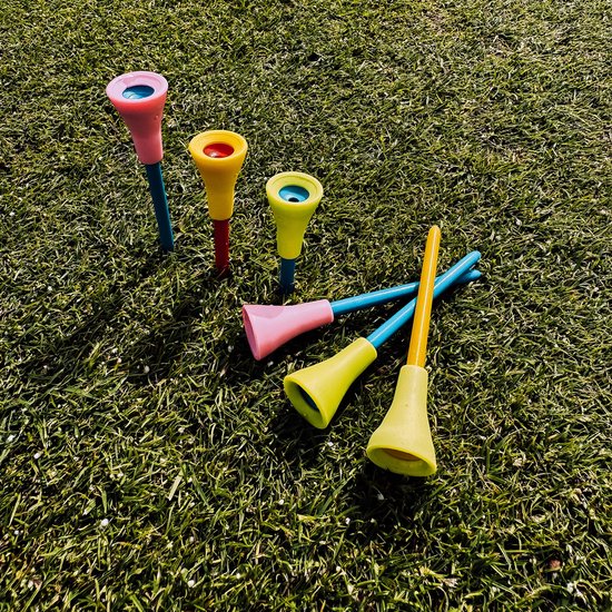 Golf Tees Kunststof - Golf Tee Plastic - 83mm - 10 stuks van Baowmann
