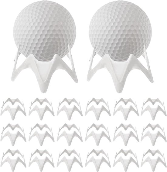 Golf Tees - Mat Tees - Golf Oefenen - Duurzaam PP Materiaal - 30 Stuks - Wit