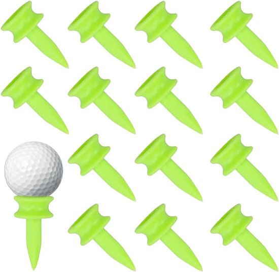 Golf Tees Plastic Oefen Golf Tees Kleine Kasteel Tees 25mm Groen voor Golfonderdelen, 100 stuks, Golf Tee van Merkloos
