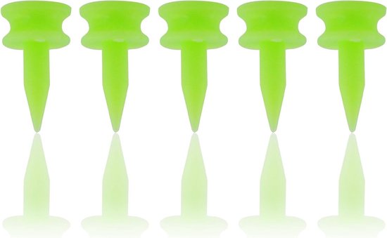 Golf tees van kunststof, 25 mm, 100 stuks, ideaal voor golfers, perfect voor oefen- en wedstrijdgebruik, groene kleur. van GOLF