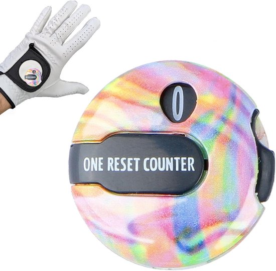 Golf Teller - Scorehouder Clicker - Slagen Bijhouden - Eenvoudige Touch Reset - 3 cm Mini - Iriserend van GOLF