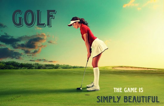 Golf "The game is simply beautiful." - Metalsign - Golfcadeau van Sweetwater Decor