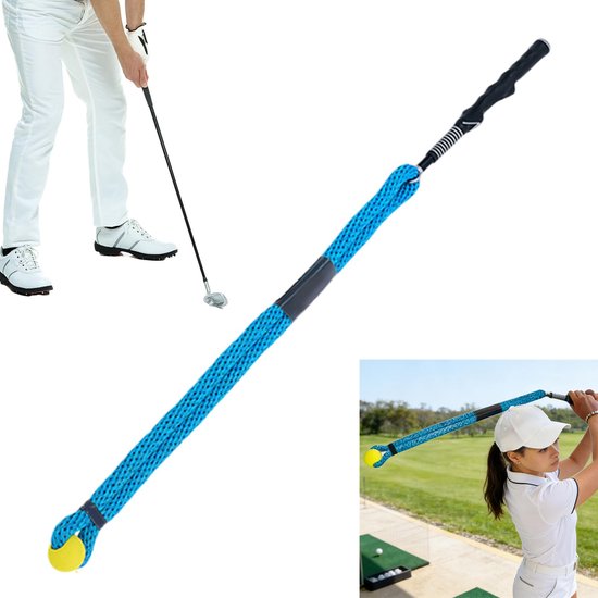 Golf Touw Trainer - Professioneel hulpmiddel voor het trainen van de golfswing met touw om snelheid, tempo, ritme, flexibiliteit en kracht te verbeteren, golfopwarmingsoefening voor golfers van alle niveaus.