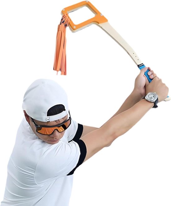 Golf Training Aid, indoor oefening golf grip trainer voor warm-up, sterkte flexibiliteit balanscorrector, dubbelzijdig design, sportaccessoires voor beginners, 27 x 14,5 cm