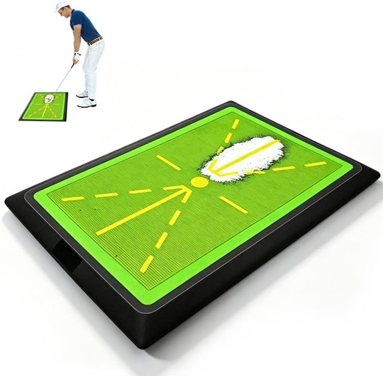 Golf Training Mat 44,5 x 30,7 cm - Swing Mat met Rubberen Ondergrond - Directe Feedback voor Verbetering - ShopVlot