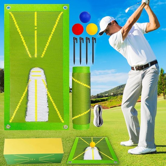 Golf Training Mat - Swing Detection - Batting - Golf Divot Mat - Analysis - Swing Pad - Correct Hitting Posture - Practice Swing Mat - Golf Training Aid Equipment voor Indoor/Outdoor van Merkloos