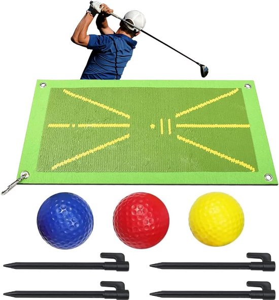 Golf Training Mat voor Indoor - Outdoor Gebruik - Swing Detectie Batting - Trainingshulpmiddel - Oefenmat voor Swing Analyse en Bat Posure, 25 x 50 cm