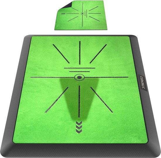Golf Training Mat voor Swing Path Feedback-Detection - Extra vervangbare Golf Practice Mat 46 "x 30" met Geavanceerde gidsen en rubberen achterkant