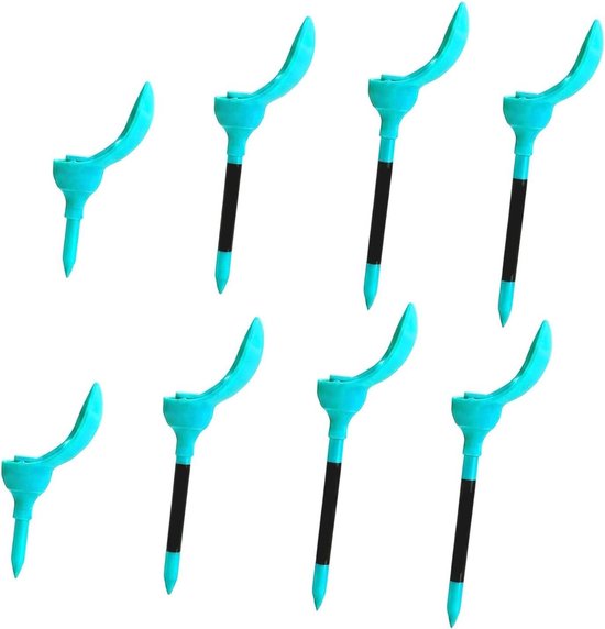 Golf Training Tees - Golfs Base Houder - Golfshots Verbeteren - Bloembladvormige Isolatie - 8 stuks - Blauw
