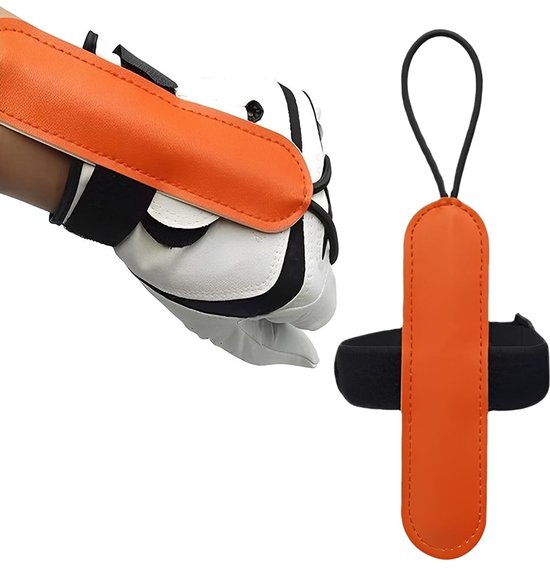 Golf Trainingshulpmiddel, Handgelenksteun van Neopreen, Verstelbare Swing Trainer in Oranje
