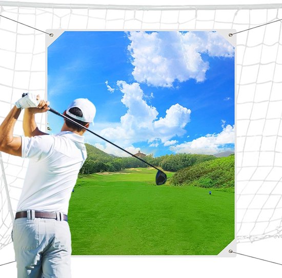 Golf Trainingshulpmiddel - Oefendoek Slag - Golf Slagen Oefenen - Waterbestendig Flanel - 180x150 cm - Enkel Attribuut van GOLF