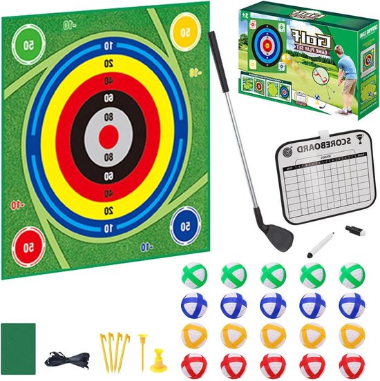 Golf Trainingsmat - Golfmat Dubbelzijdig - Golfvaardigheden Verbeteren - Veilige Bal Hechting - 150 x 150 cm - TZ