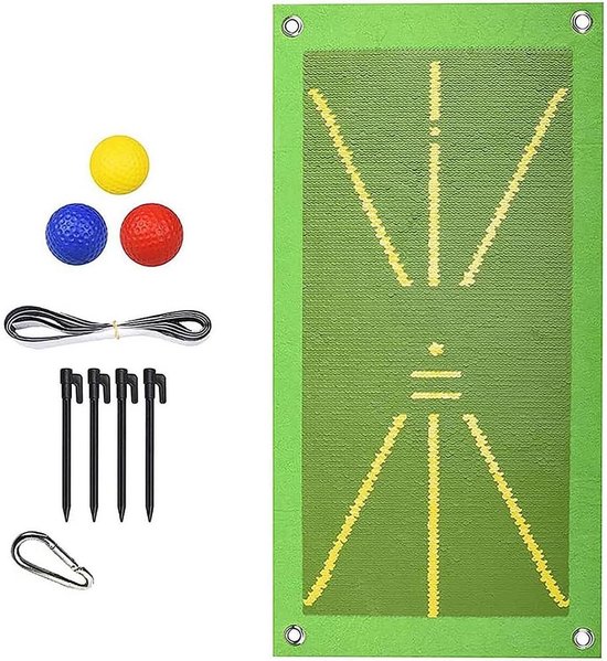 Golf Trainingsmat - Golfmat Swing Oefenen - Swing Techniek Verbeteren - Met Swing Detectie - 50x25cm - Groen
