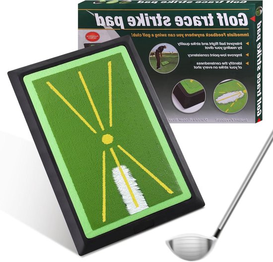 Golf Trainingsmat - Swing Trainer Oefenmat - Swing Verbeteren - Directe Visuele Feedback - 44x30 cm - Groen