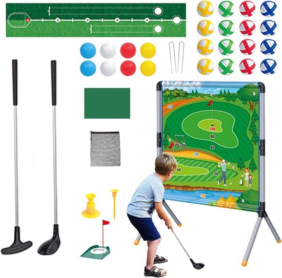 Golf Trainingsset - Golf Oefenset - Golfvaardigheden Verbeteren - Ruimtebesparend Ontwerp - 41.1 x 24.4 x 15.2 cm - Gemengde Kleuren