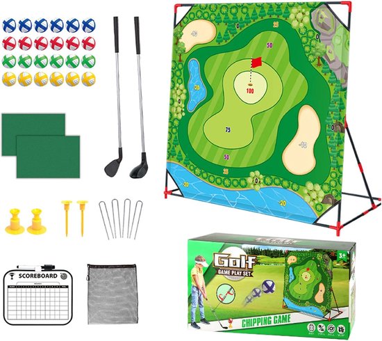 Golf Trainingsspel - Putting Mat - Vaardigheid Verbeteren - Interactief Putterspel - 137 x 137 cm - Groen