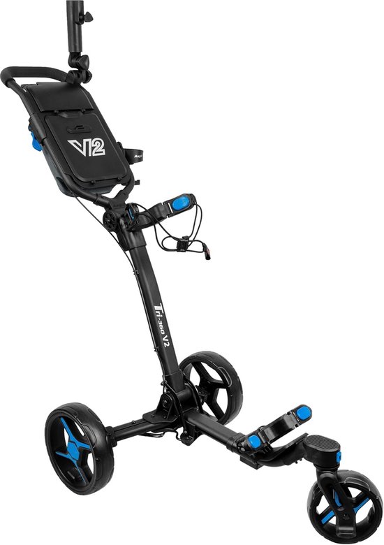 Golf Trolley 3 Wielen Compact Opvouwbaar Met 360 Graden Zwenkwiel van Merkloos