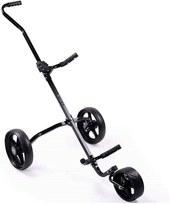 Golf Trolley 3 Wielen - Golfkar Opvouwbaar - Golfen Op De Baan - Lichtgewicht Aluminium Frame - 4 kg - Zwart