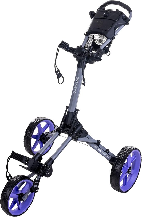 Golf Trolley - Golfkar - Golfbaan - Eenvoudig Opvouwbaar - 48x48x38 cm - Grijs Paars van Merkloos