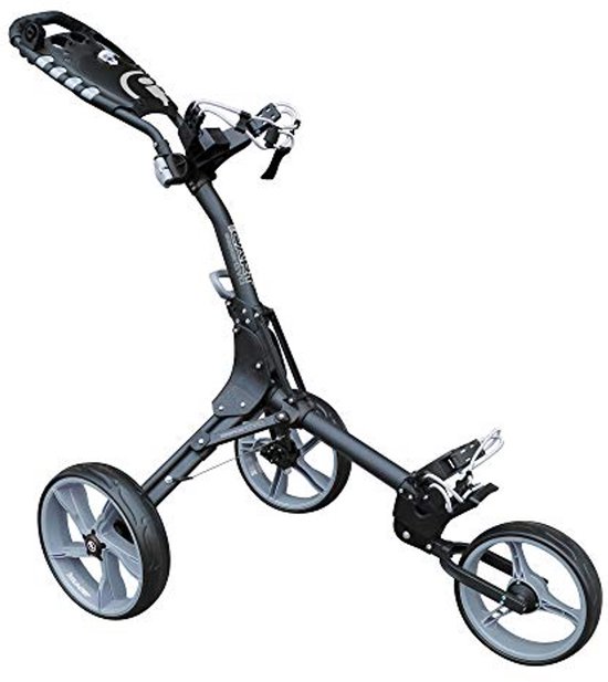 Golf Trolley - Golftas Drager - Sporten Buiten - Compact Opvouwbaar - 75 kg - Zwart Grijs