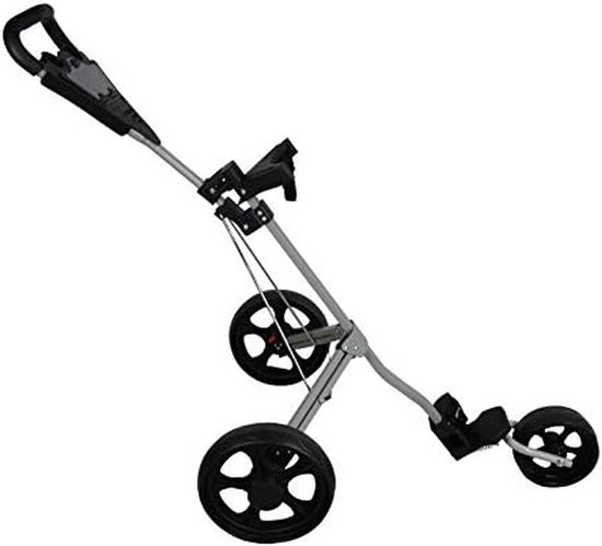 Golf Trolley - Golftrolley 3 Wielen - Golfen Op De Baan - Lichtgewicht Metalen Frame - Inklapbaar - Grijs