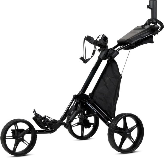 Golf Trolley - Golftrolley Push Trolley - Golfen - Lichtgewicht Aluminium Frame - 6.8 kg - Zwart
