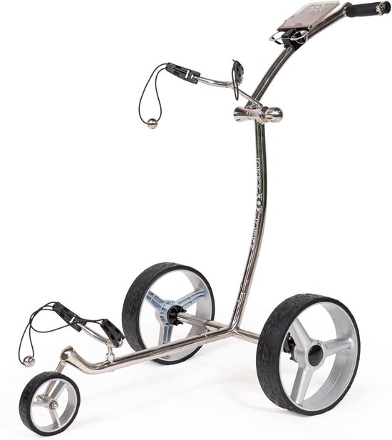 Golf Trolley - Golftrolley Pushwagen - Golfen Ondersteunen - Roestvrij Staal Frame - 65 x 35 x 18 cm - Zilver