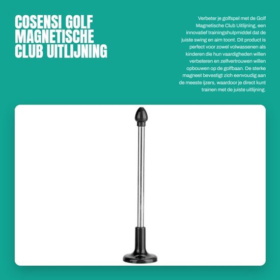 Golf Uitlijningshulpmiddel met Sterke Magneet - Telescopische Paal - Golf Trainer voor Volwassenen/Kinderen - Swing Aimer - Professioneel/Beginner - Verstelbare Lengte - Golftrainer