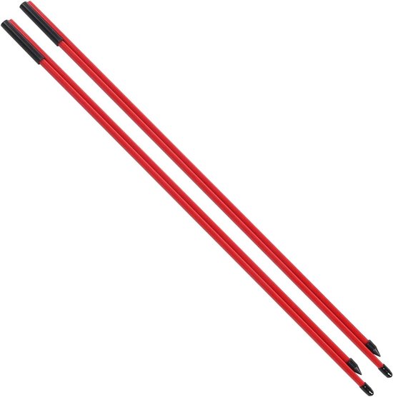 Golf Uitlijningsstokken - Golf Richting Hulp - Golfswing Oefenen - Opvouwbaar Glasvezel - 122.5 cm - Rood