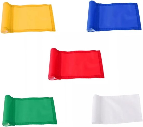 Golf Vlaggen Set - Putting Markers - Golf Oefenen - Eenvoudige Installatie - 5 Stuks 18x12cm - Multicolor