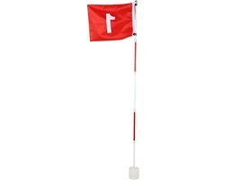 Golf Vlaggenmast Set - Golf Putting Set - Golf Oefenen - Verstelbare Hoogte - 185 cm - Rood van GOLF