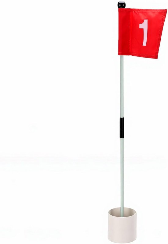 Golf Vlaggenstok Set - Putting Green Set - Golf Oefenen - Afneembare Vlaggenstok - 43 x 12 cm - Rood van GOLF